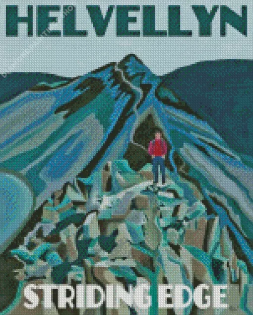 Helvellyn Striding Edge Poster Art Diamond Paintings