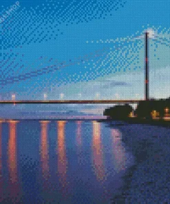 Humber bridge Side View Diamond By Numbers