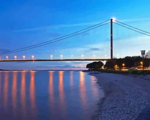 Humber bridge Side View Diamond By Numbers