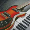 Keyboard and Electric guitar Diamond Paintings