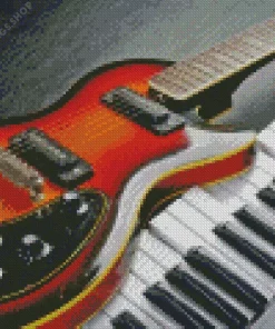 Keyboard and Electric guitar Diamond Paintings