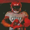 Louisville Cardinals Footballer Diamond By Numbers