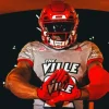 Louisville Cardinals Footballer Diamond By Numbers