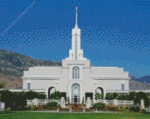 Mount Timpanogos Temple Utah Diamond By Numbers