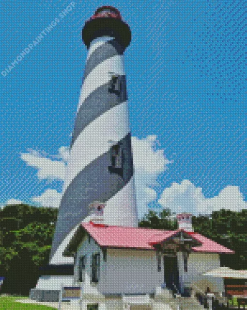 St Augustine Lighthouse florida Diamond By Numbers