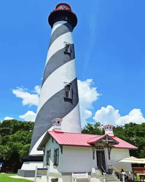 St Augustine Lighthouse florida Diamond By Numbers