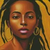 Woman with locs Art Diamond Paintings