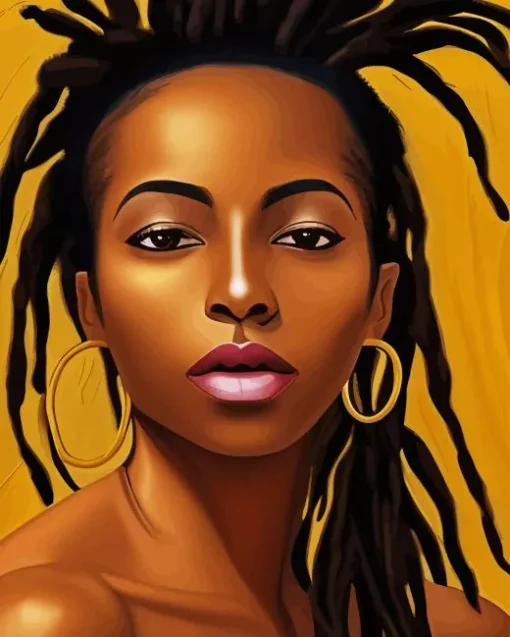 Woman with locs Art Diamond Paintings