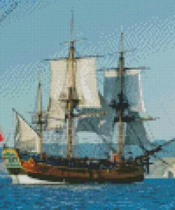 hms endeavour Ship Diamond By Numbers