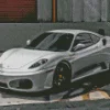 white Ferrari f430 Diamond By Numbers