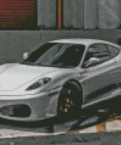 white Ferrari f430 Diamond By Numbers