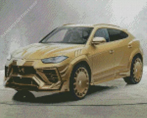 Beige Lamborghini urus Diamond By Numbers
