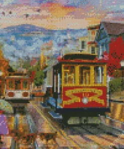 San Francisco cable cars Diamond Paintings