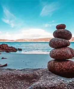 Beach zen stones Diamond Paints