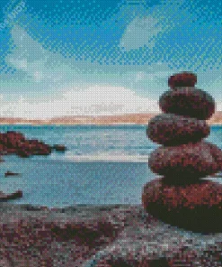 Beach zen stones Diamond Paints