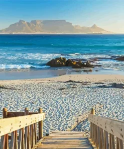 Bloubergstrand beach with Table Mountain Diamond Paints