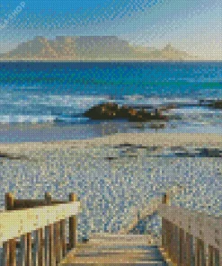Bloubergstrand beach with Table Mountain Diamond Paints