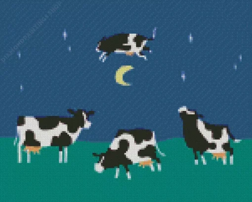 Cow jumping over moon Diamond Paints