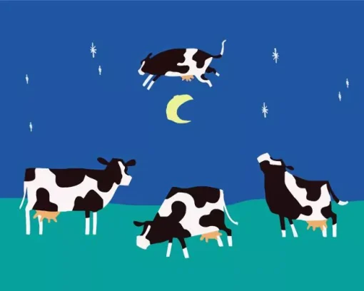 Cow jumping over moon Diamond Paints