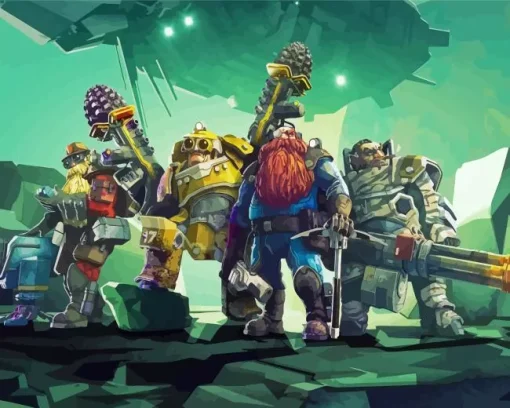Deep Rock Galactic video game Diamond Dotz