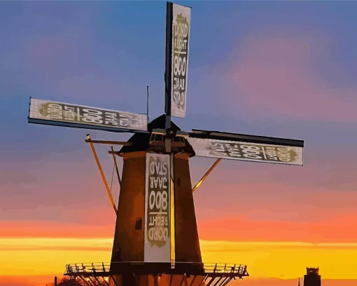 Dordrecht kyck over den dyck sunset Diamond Dotz