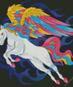 Flying unicorn with colorful wings Diamond Dotz