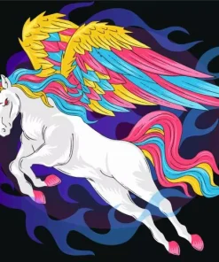 Flying unicorn with colorful wings Diamond Dotz