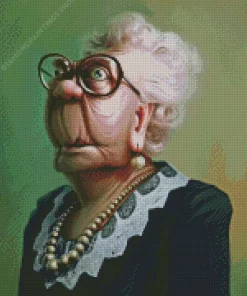 Funny old lady Diamond Paints