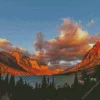 Glacier park landsccape Diamond Paints