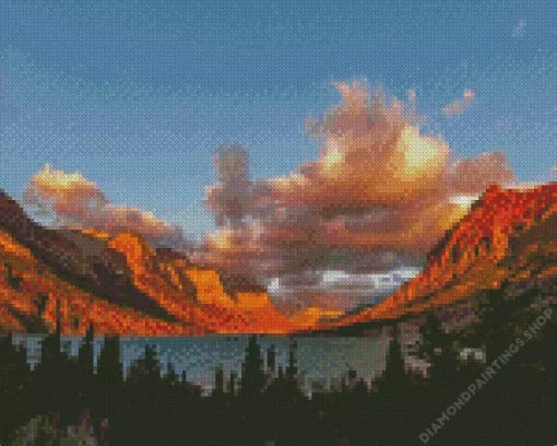 Glacier park landsccape Diamond Paints