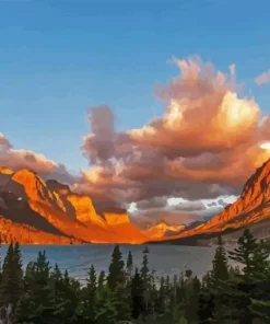 Glacier park landsccape Diamond Paints