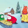 Max and ruby playing in snow Diamond Paintings