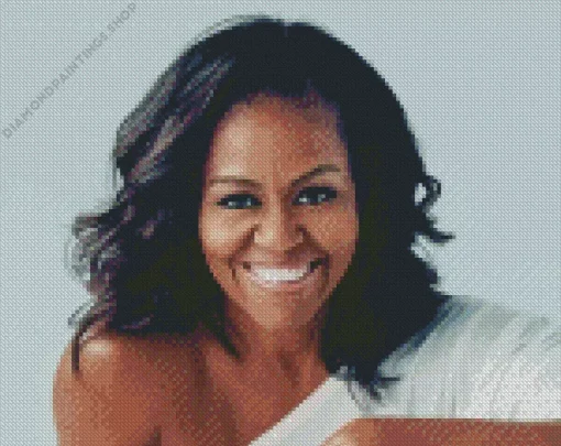 Michelle obama smiling Diamond Paints