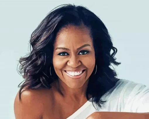 Michelle obama smiling Diamond Paints