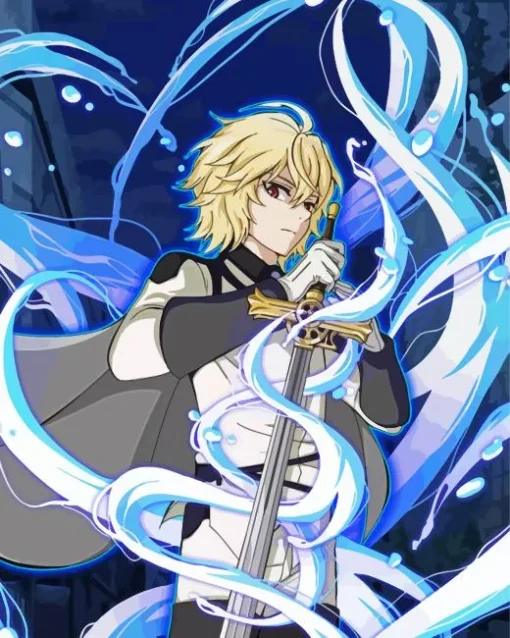 Mikaela Hyakuya anime warrior Diamond Paints