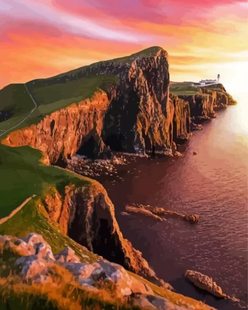 Neist point sunset Diamond Dotz