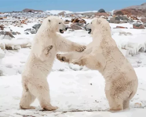 Polar Bear Dancing Diamond Dotz