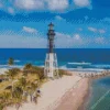 Pompano Beach Lighthouse Diamond With Numbers