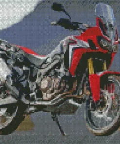 Red Honda Africa Twin Diamond Dotz