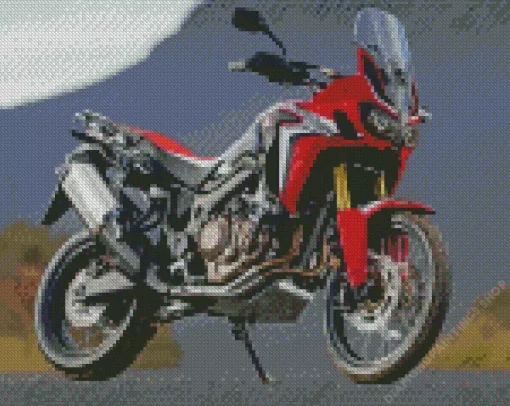 Red Honda Africa Twin Diamond Dotz