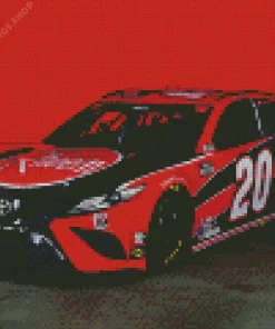 Red Nascar 20 rheem car Diamond Paintings