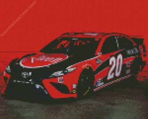 Red Nascar 20 rheem car Diamond Paintings