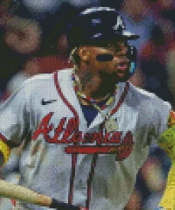 Ronald Acuna jr baseballer Diamond By Numbers
