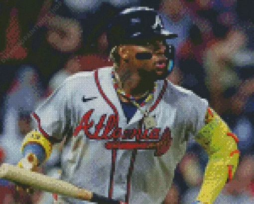 Ronald Acuna jr baseballer Diamond By Numbers