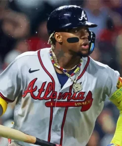 Ronald Acuna jr baseballer Diamond By Numbers