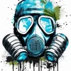 Splatter gas mask Diamond Paintings