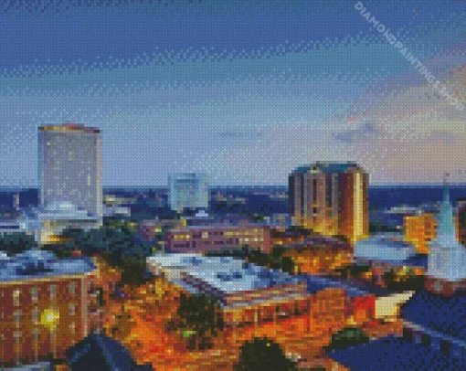 Tallahassee City Sunset Diamond Paints