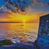 The Cliff walk sunset Diamond Paints