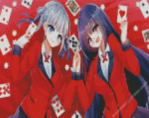 Yumeko Jabami And Kirari Momobami Diamond Paints