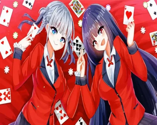 Yumeko Jabami And Kirari Momobami Diamond Paints